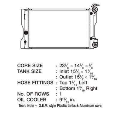 CSF Radiators 3445 Toyota Corolla