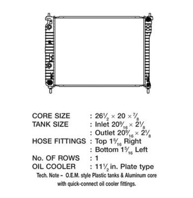 CSF Radiators 3650 Radiator, OE Replacement, Aluminum/Plastic, Natural, Chevy, Captiva Sport, Each