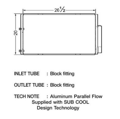 CSF Air Conditioning Condensers 10430 Condenser, Aluminum, Natural, Toyota, Each