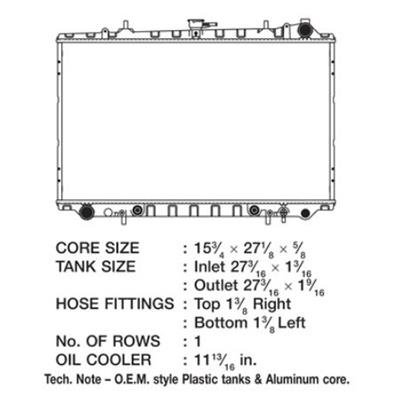 CSF Radiators for 1990-1996 300ZX - 2463 Radiator, OE Replacement, Aluminum/Plastic, Natural, Nissan, 300ZX, Each