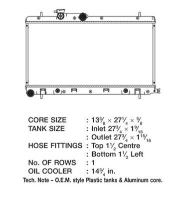 CSF Radiators 3100 Subaru Baja