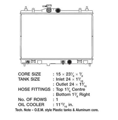 CSF Radiators 3347 Nissan Versa W/O Variable Trans
