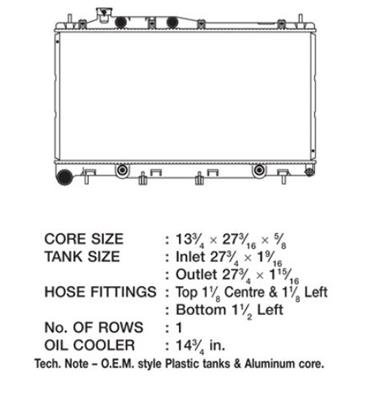 CSF Radiators 3142 Subaru Legacy 3.0 L