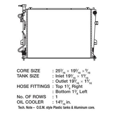 CSF Radiators for 2007-2010 RONDO - 3408 Kia Rondo