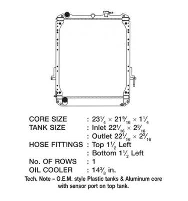CSF Radiators 3210 Chevrolet W Series Diesel