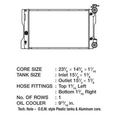 CSF Radiators 3446 Toyota Corolla