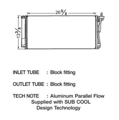 CSF Air Conditioning Condensers 10493 Condenser, Aluminum, Natural, for use on Hyundai, Each