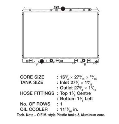 CSF Radiators for 2003 OUTLANDER - 3129 Mitsubishi Outlander 2.4 L