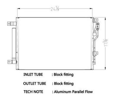 CSF Air Conditioning Condensers 10699 Condenser, Aluminum, Black, Dodge, Each