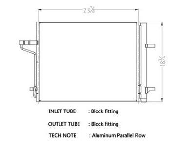 CSF Air Conditioning Condensers 10756 Condenser, Aluminum, Black, Ford, Each