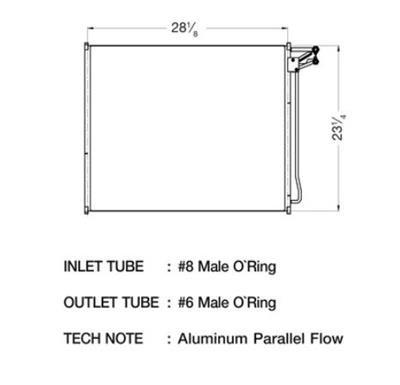 CSF Air Conditioning Condensers 10602 Condenser, Aluminum, Natural, Ford, Each