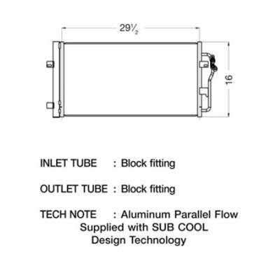 CSF Air Conditioning Condensers 10617 Condenser, Aluminum, Black, Buick, Each