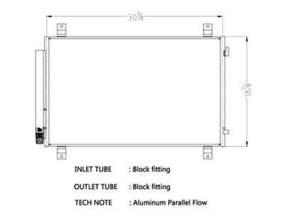 CSF Air Conditioning Condensers for 2014-2015 MDX - 10713 Condenser, Aluminum, Black, use with Acura®, Each