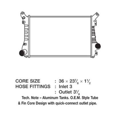 CSF Intercoolers 6001 Intercooler, Aluminum, Black, Chevy, GMC, Each