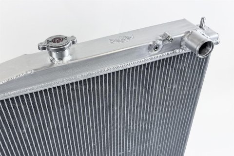 CSF High Performance All-Aluminum Radiators 7230 Radiator, High-Performance, Downflow, 2 Row, Aluminum, Satin Finish, Nissan, R33 Skyline GT-R, Each