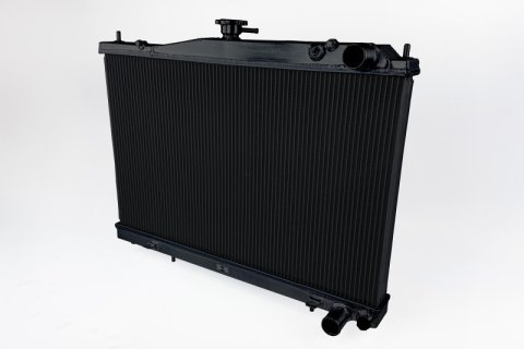 CSF High Performance All-Aluminum Radiators 7230B Radiator, High-Performance, Downflow, 2 Row, Aluminum, Black Finish, Nissan, R33 Skyline GT-R, Each
