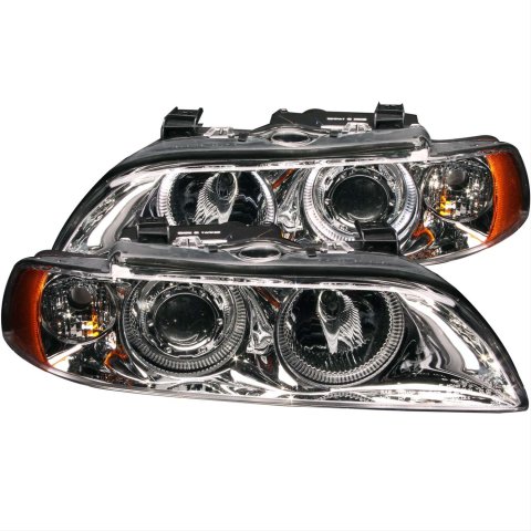 Anzo Headlights 121018 Headlights, Projector with Halo, Clear Lens, Chrome Housing, BMW, Pair