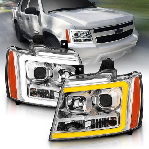 Anzo Projector Plank Style Switchback Headlights 111403 Headlights,Projector w/ Chrome w/ Amber