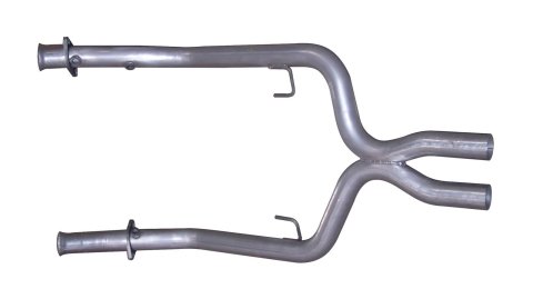 Gibson Crossover Pipes for 2005-2010 MUSTANG - 619002 Exhaust Pipe; Performance X Pipe; Off-Road Only; 2.5 in. Mandrel Bent Tubing; Replaces Stock H Pipe
