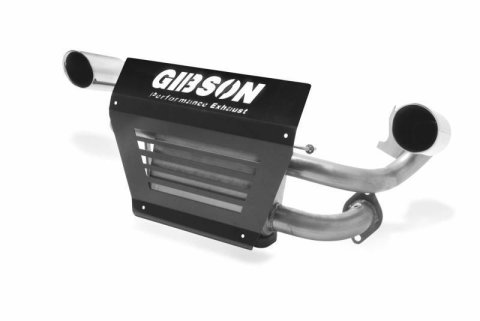 Gibson Side X Performance Slip On Mufflers 98021 Muffler, Side, Oval, Stainless Steel, Polished, Polished Tip, Polaris, Each