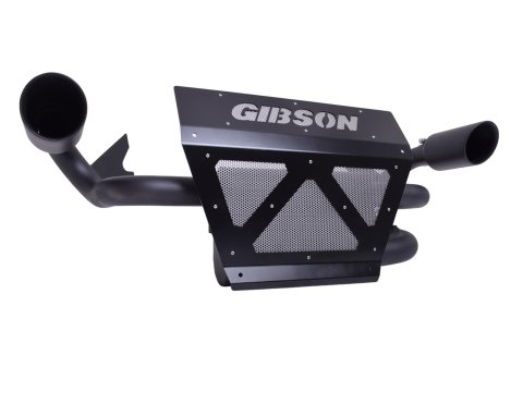 Gibson Side X Performance Slip On 409 Stainless Steel Inch Muffler 98038 Muffler, Side, Oval, Steel, Black Ceramic Coated, Black Ceramic Coated Tip, Polaris, Each