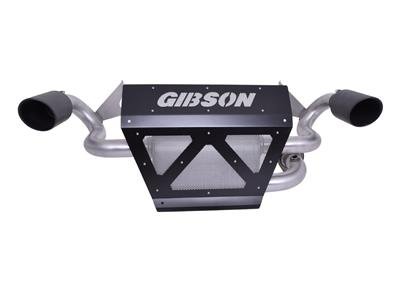 Gibson Side X Performance Slip On 409 Stainless Steel Inch Muffler 98042 Muffler, Side, Oval, Steel, Black Ceramic Coated, Black Ceramic Coated Tip, Polaris, Each