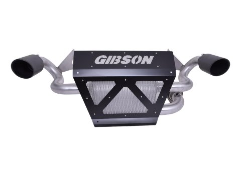 Gibson Side X Performance Slip On 409 Stainless Steel Inch Muffler 98043 Muffler, Side, Oval, Steel, Black Ceramic Coated, Black Ceramic Coated Tip, Polaris, Each
