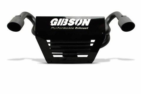 Gibson Side X Performance Slip On Mufflers 98026 Muffler, Side, Oval, Stainless Steel, Black Ceramic Coated, Black Ceramic Coated Tip, Polaris, Each