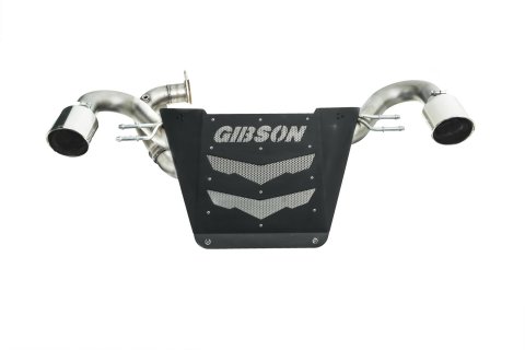 Gibson UTV Twin Dual Exhaust Systems for 2019 SXS10S2R TALON 1000R, SXS10S2X 1000X - 91000 System, Split Rear, Rear Section, Stainless Steel, Polished Tips, use on Honda®, Kit