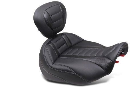 Mustang Motorcycle Seats Bucket and Bench 89401GM 23-24 HD CVO Rd Glide(ST), 2024 Rd Glide Str Glide Touring Solo Seat - Black/Gray Stitch