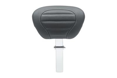 Mustang Motorcycle Products Super Touring Deluxe Driver Backrests 79012GM 08-21 HD Electra Glide,Rd Glide,Rd King,Str Glide Backrest - Black w/ Grey Stitching