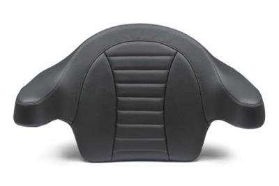 Mustang Motorcycle Products Deluxe Extended Arm Wrap-Around Backrests 79014AB 14-21 HD FL Touring Backrest - Black w/Red Stitching