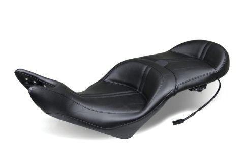Mustang Motorcycle Seats Powersports 79723 08-17 Victory Vision Standard Touring 1PC Seat w/Driver Backrest - Black