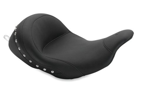 Mustang Motorcycle Seats Powersports 76079 08-21 Harley Electra Glide,Rd Glide,Rd King, Str Glide Lowdown Solo Seat w/Studs - Black