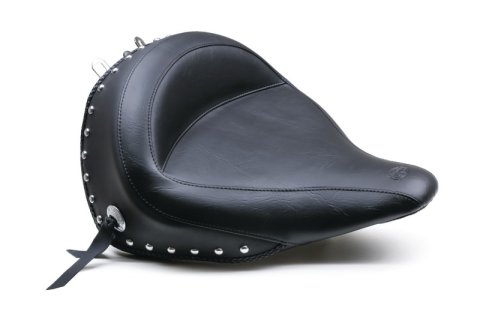 Mustang Motorcycle Seats Powersports 76233 00-15 Harley Softail Standard Rear Tire Wide Touring Solo Seat w/Studs - Black