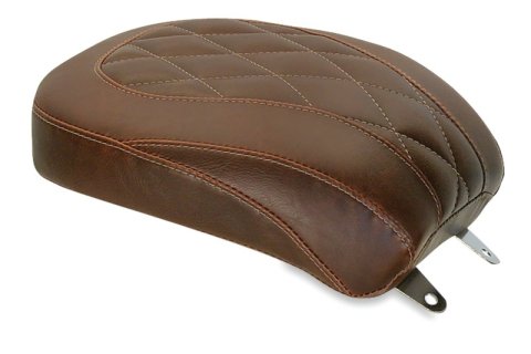 Mustang Motorcycle Seats Powersports 76807 84-06 Harley Standard Rear Tire Wide Tripper Passenger Seat Diam Stitch - Distressed Brown