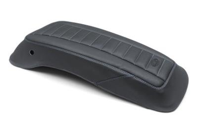 Mustang Motorcycle Products Deluxe Saddlebag Lid Covers 77640SB 14-23 HD FL Touring (Pair) - Black w/ Blue Stitching