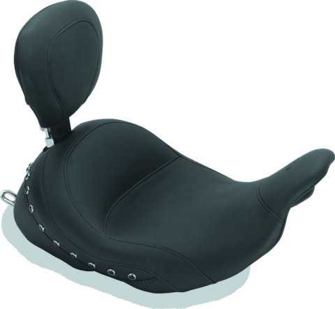 Mustang Motorcycle Seats Powersports 79912 08-21 Honda Electra Glide Std,Rd Glide,Rd King,Str Glide Lowdow Solo Seat Pearls - Black