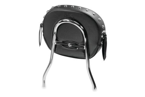 Mustang Motorcycle Seats Backrest Pads 79087 Harley Detachable Sissy Bar Pad w/Studs (11 inch x 9 inch) - Black