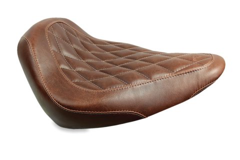 Mustang Motorcycle Seats Powersports 76816 00-15 Harley Softail Standard Rear Tire Wide Tripper Solo Seat w/Stitch - Distressed Brown