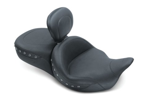 Mustang Motorcycle Seats Powersports 79586 08-21 Harley Electra Glide,Rd Glide,Rd King,Str Glide Touring 1PC Seat Blk Pearls - Black