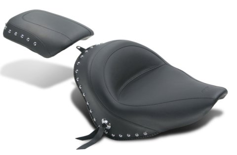 Mustang Motorcycle Seats Powersports 76240 06-17 Harley Softail Wide Tire (200mm) Standard Touring Solo Seat w/Studs - Black
