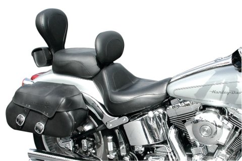 Mustang Motorcycle Seats Backrest Pads 79082 00-07 Harley Softail Deuce Sissy Bar Pad (12 inch x 9 inch) - Black