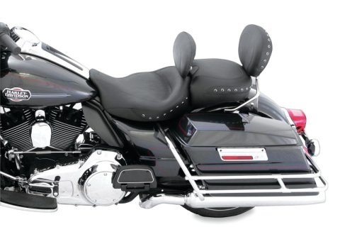 Mustang Motorcycle Seats Powersports 79448 08-21 Harley Electra Glide Std,Rd Glide,Rd King,Str Glide Touring Solo Seat Blk Pearls-Black