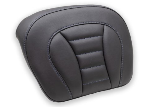 Mustang Motorcycle Seats Powersports 76886SB 08-21 Harley Electra Glide,Rd Glide,Rd King,Str Glide Tour-Pak Pad w/ Blue Stitch - Black