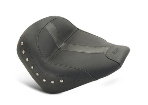 Mustang Motorcycle Seats Powersports 75390 15-21 Indian Scout Standard Touring Solo Seat w/Studs - Black