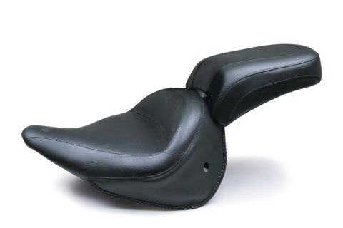 Mustang Motorcycle Seats Powersports 76232 05-17 Harley Deluxe (With Standard Rack) Harley Wide Touring Solo Seat - Black