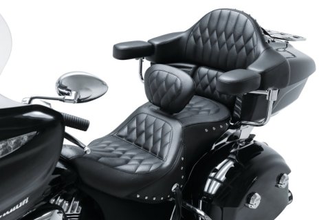 Mustang Motorcycle Seats Powersports 79664 14-21 Indian Chieftain,Chief,Dk Horse,Roadmaster,Springfield Touring 1PC Seat - Black