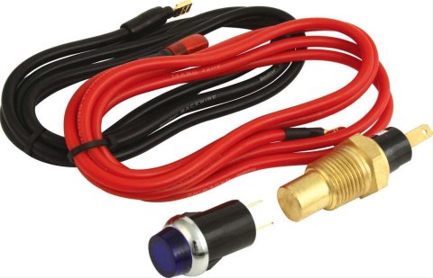 QuickCar Quick-Lite Water Temperature Warning Light Kits 61-712 Light, Temperature, 3/4 in. Diameter, Blue Lens, Kit