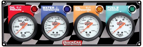 QuickCar Standard Gauge Panels 61-6021 Panel, Quick Car, 2 5/8 in., Fuel/Oil Pressure, Oil/Water Temperature, Analog, Mechanical, Kit